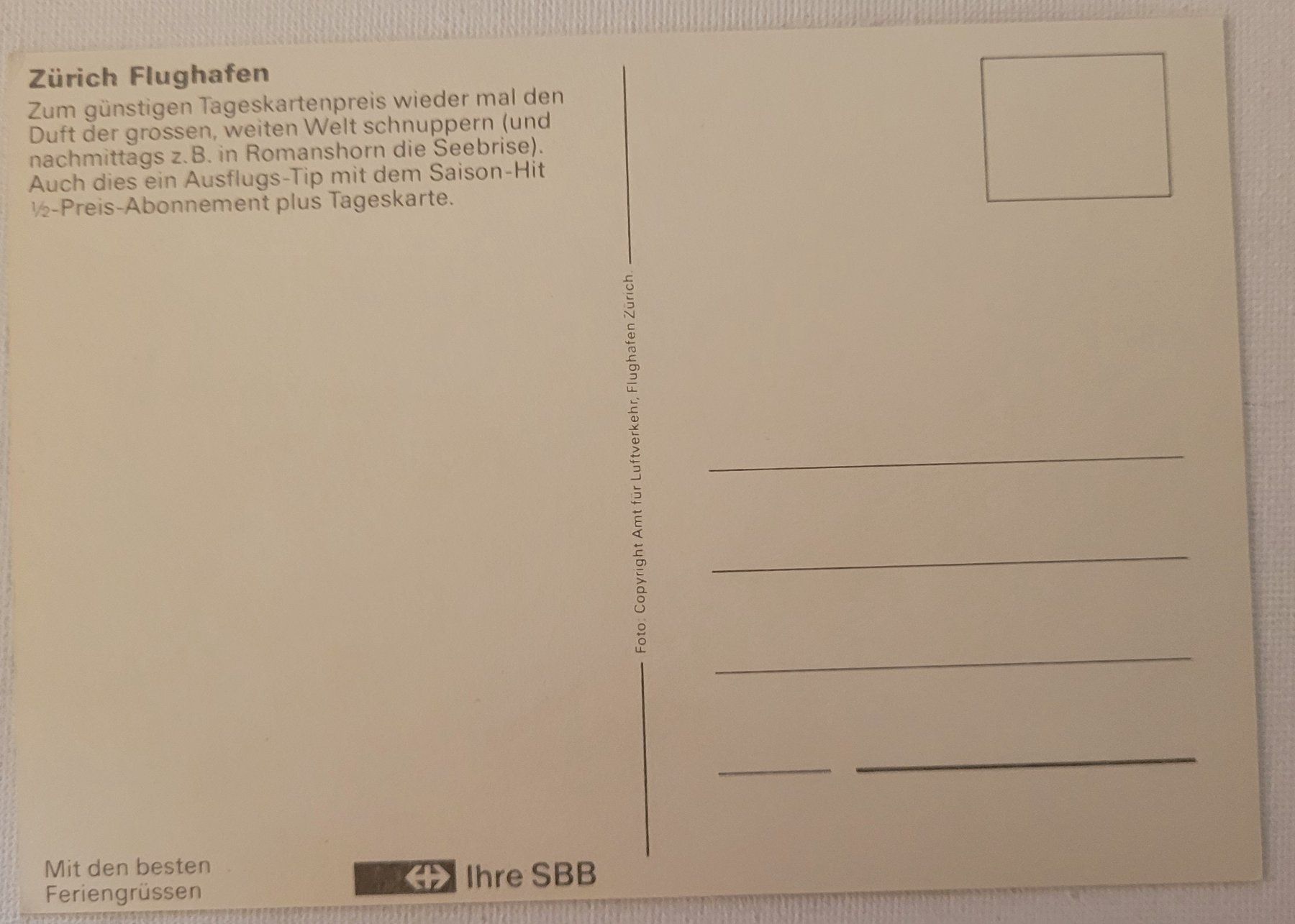 Cartoline postali: FLUGHAFEN ZÜRICH – Nuovo (secondo la descrizione) da Neftenbach venduto da Mador6 1