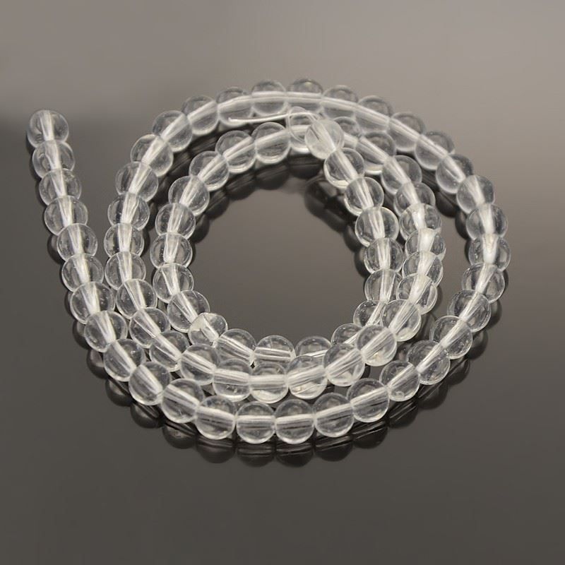 Perle (finte): 1 Strang Glasperlen transparent 4mm – Nuovo (secondo la descrizione) da Alpnachstad venduto da perlengaby 1
