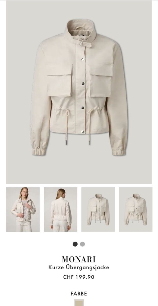 Monari Giacche: Monari Übergangsjacke, Hellbeige, Gr. 40, Neu! – Nuovo (secondo la descrizione) da Worben venduto da fra_s78y 1