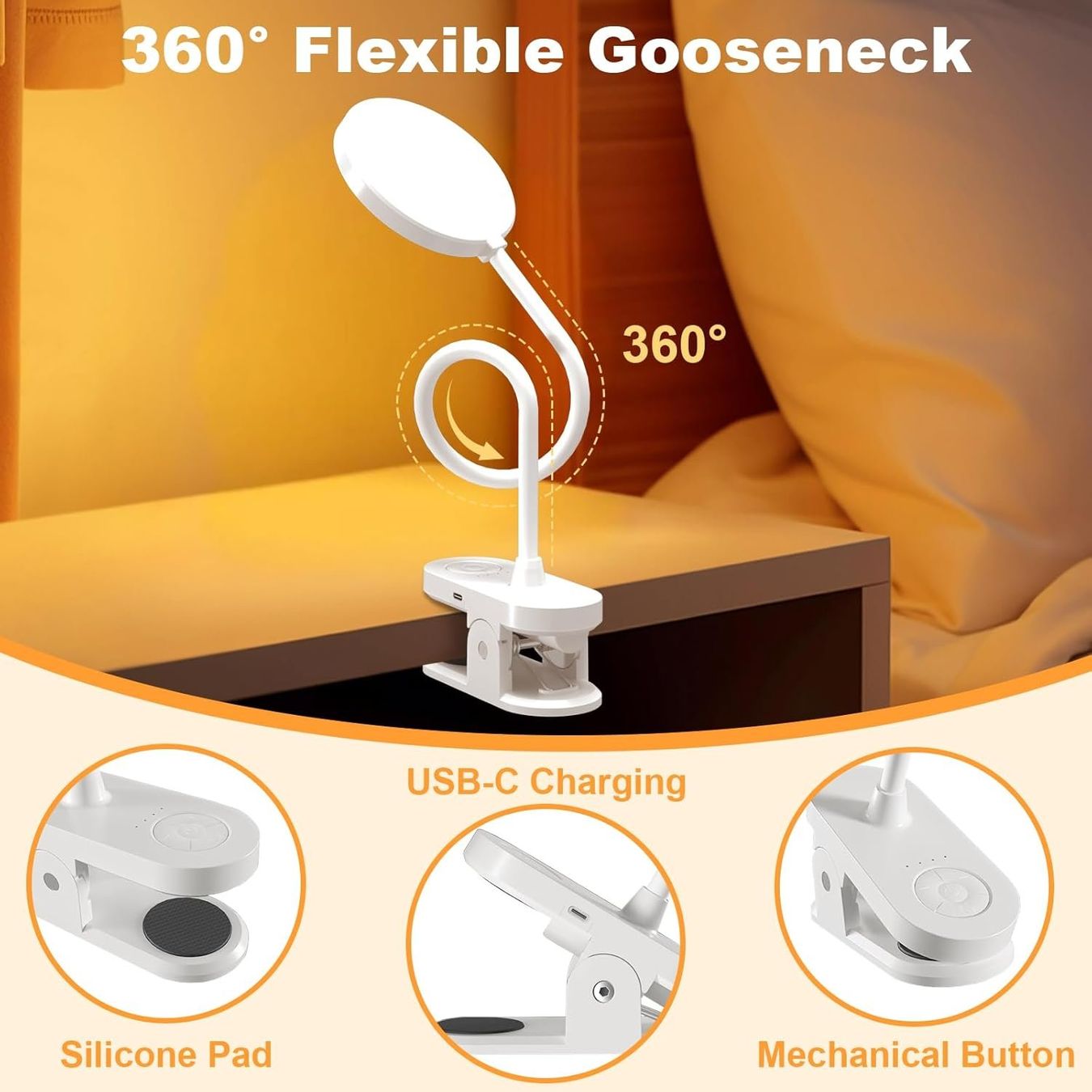 Lampade: LED Akku Leselampe – Nuovo e nell'imballaggio originale da Neuendorf venduto da Buggle 1