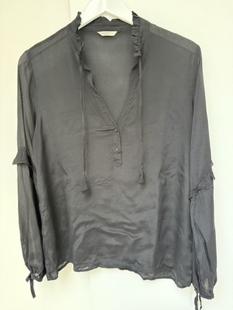 SACK’S 3 Bluse – 60% Viskose 40% Seide – schwarz 