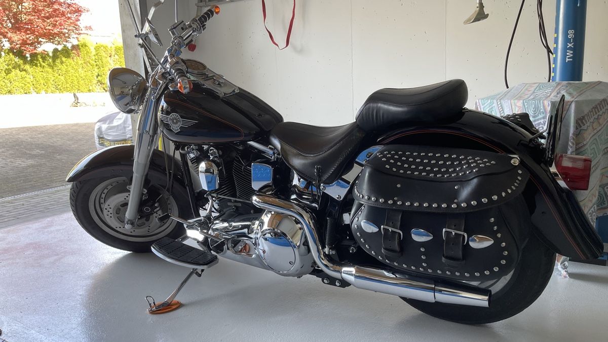 Harley-Davidson Chopper: Harley-Davidson Fat Boy Motorrad schwarz 1995 – Usato da Schönenbuch venduto da hug_f2ny 5