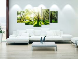 XXL Wandbild Wohnzimmer 200x 100 NEU Landschaft Natur Wald