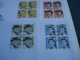 Sondermarken 1990, Porträts, FDC Satz + 4erblock, 2 Bel