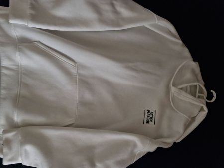 Weisser Porsche Kapuzenpullover, Grösse L Oversized