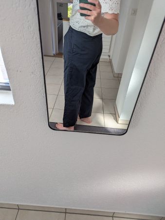 Pantalon d'été bleu marine Massimo Dutti Taille 38