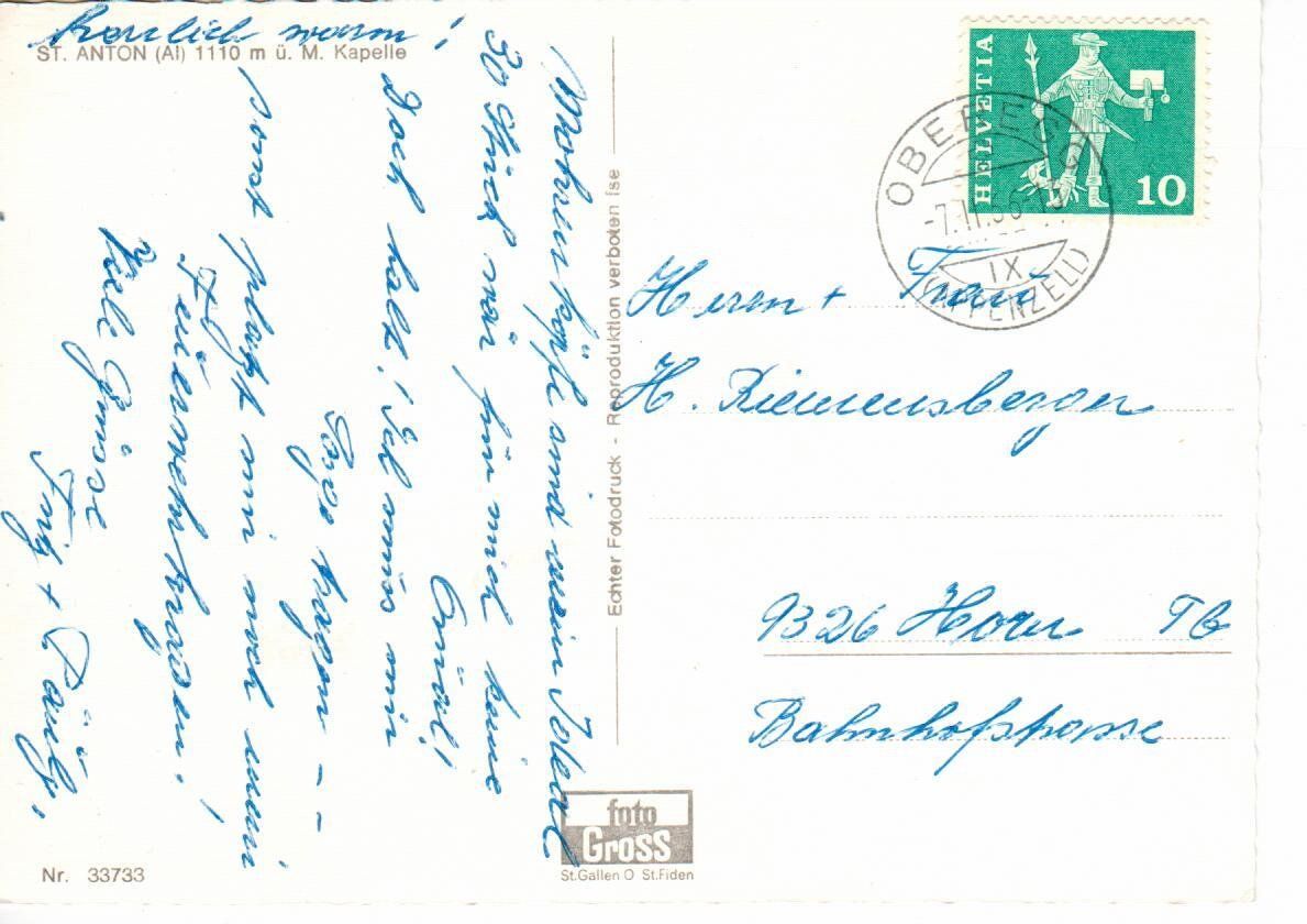 Cartoline postali: St. Anton App. – Usato da Wolhusen venduto da Curver9 1