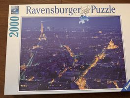 Ravensburger Puzzle Paris 2000 Teile Motiv Nachtansicht