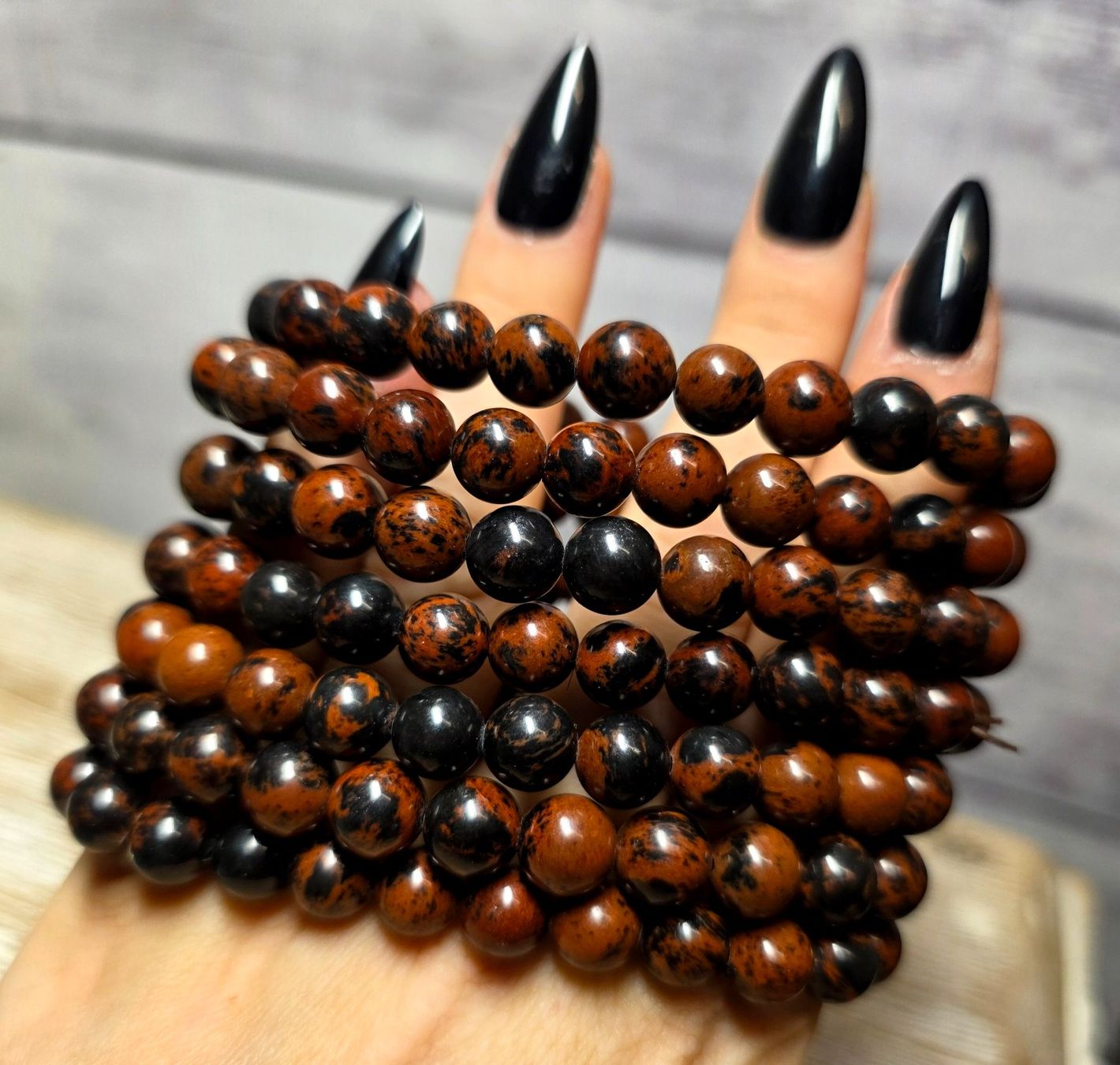 Minerali & Pietre curative: Rotes Obsidian Armband 8mm – Nuovo e nell'imballaggio originale da Matzingen venduto da Shay_Crystalz 1