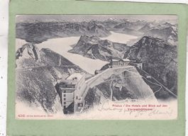 Pilatus Die Hotels und Blick auf Vierwaldstättersee 1906