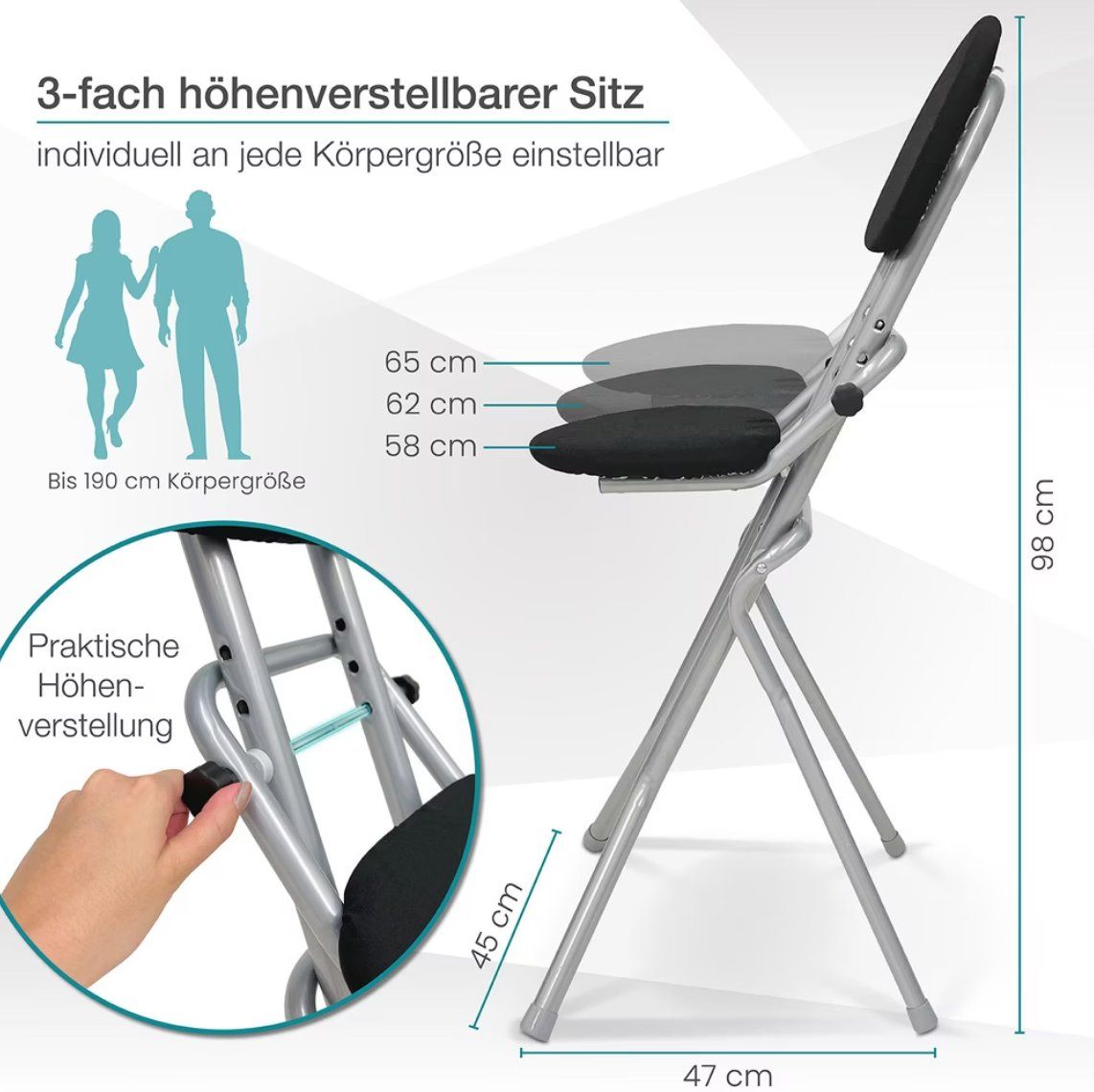 Sgabelli: Bügelstehhilfe / Sitz- und Stehhilfe – Nuovo (secondo la descrizione) da Suhr venduto da wiccaronia 5