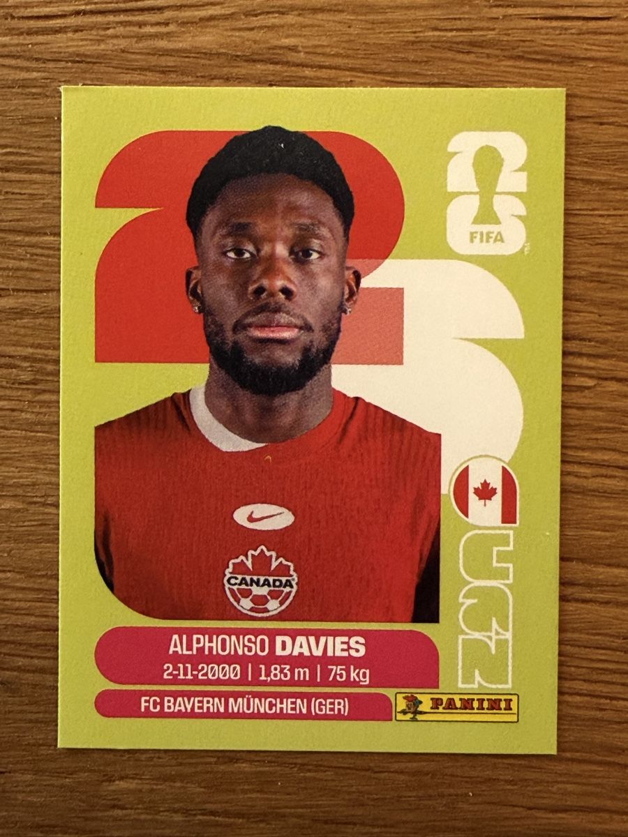 Panini Carte collezionabili: Panini WM 2026 Alphonso Davies CAN 3 – Nuovo (secondo la descrizione) da Reinach BL venduto da Pepe2412