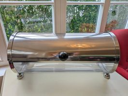 80er Jahre Brotkasten Vintage Plexiglas Chrom