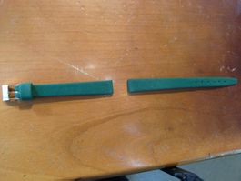 Original LEDER Vintage Damen Uhrenarmband Samtgrün Certina