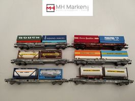 Roco 5x SBB CFF FFS +1x ÖBB Tschenwagen Beladen DC H0 mitOVP