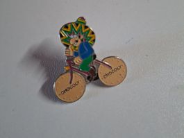 Choccoly Pin mit Fahrrad und Sombrero