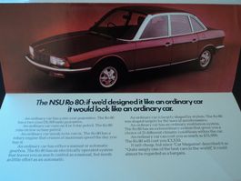 Prospekt Audi NSU mit Audi Coupé S und NSU Ro80