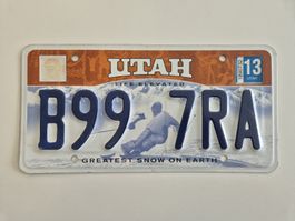 US-Kontrollschild Utah
