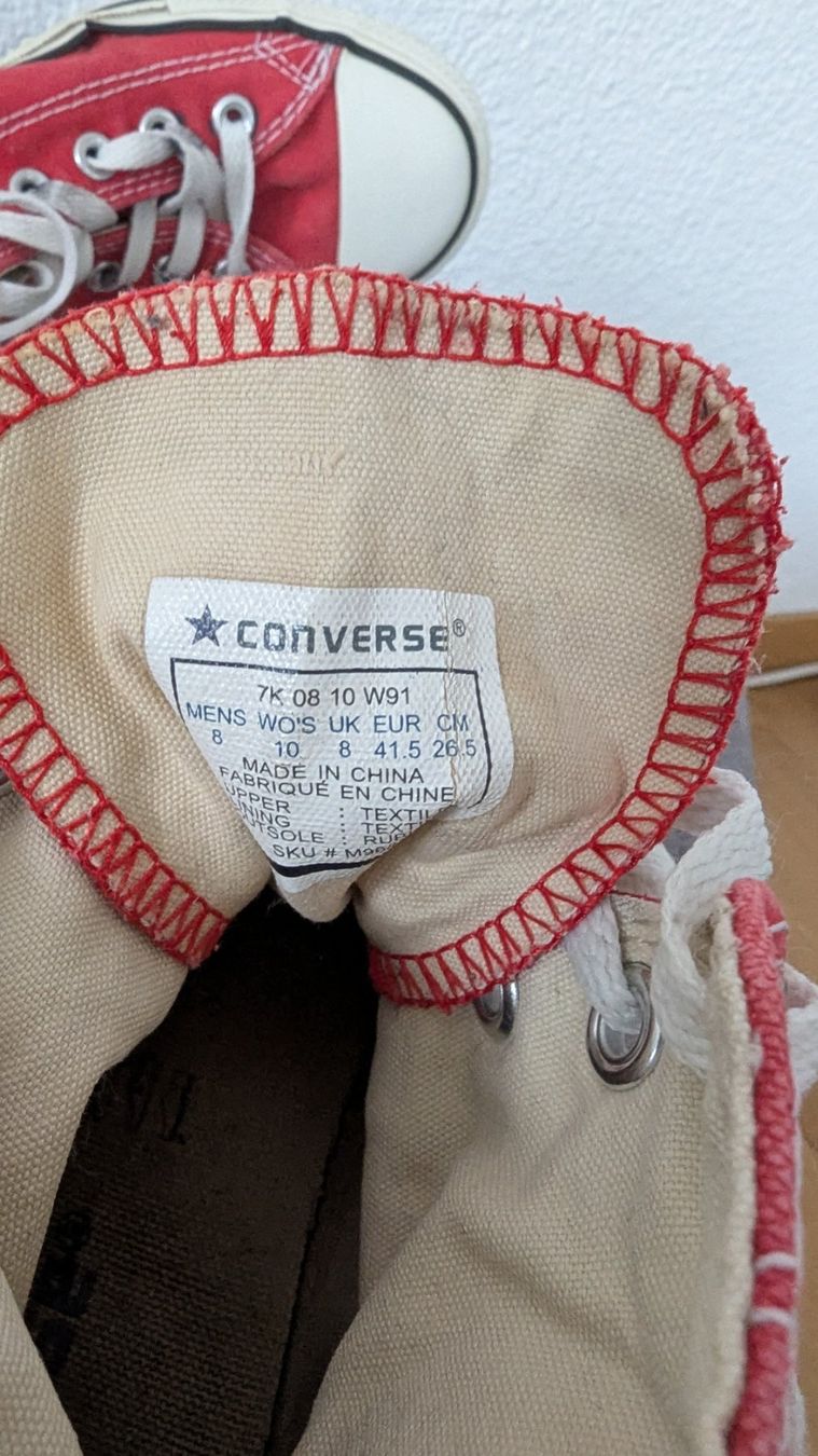 Converse Scarpe da uomo: Converse All Star Chucks rot Gr. EU 41.5 – Usato da Belp venduto da Sunny132 3