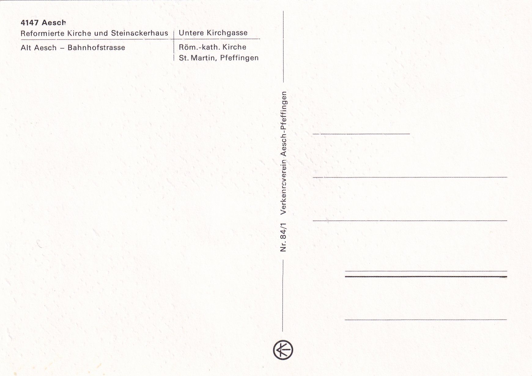 Ansichtskarten: Aesch-Pfeffingen (4 Ansichten) /bc – Gebraucht aus Hombrechtikon von Rudolf07 1