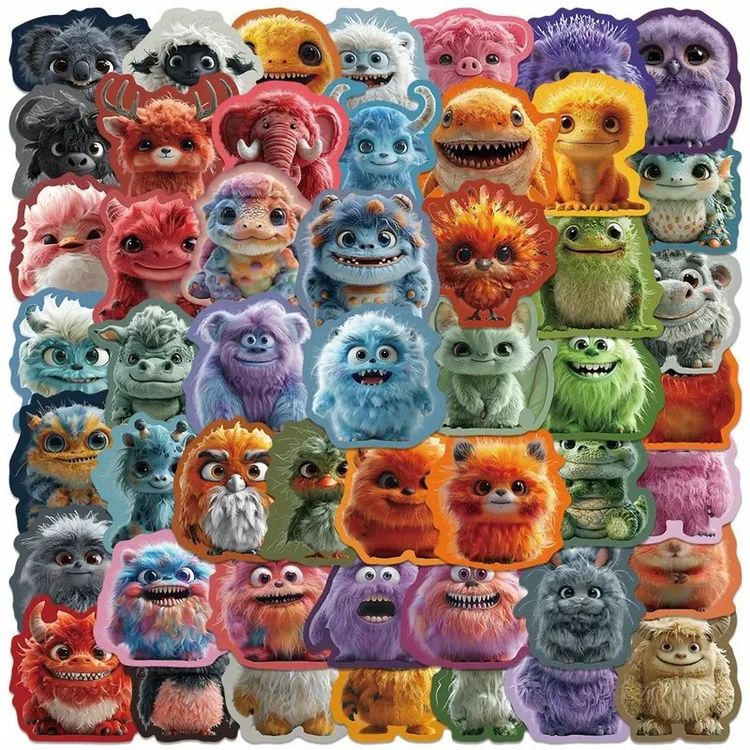 50 Stk. Sticker Aufkleber - Plush Monster (Neu und originalverpackt) in ...