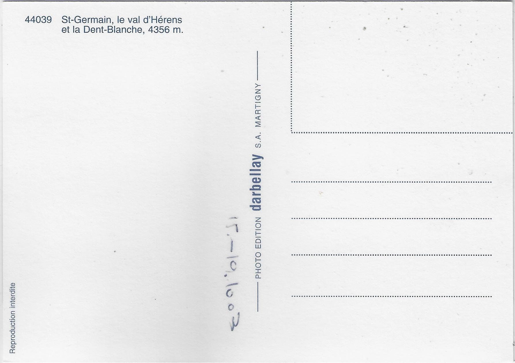 Cartoline postali: Saviese - St. Germain, le val d'Herens – Usato da Ettingen venduto da Kartenplanet 1