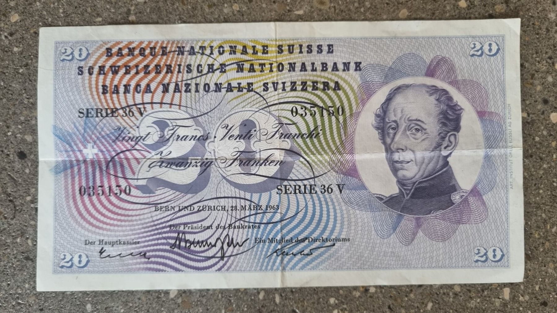 Banknoten: Alte Schweizer Banknoten 5. / 6. Serie – Gebraucht aus Therwil von  5