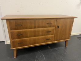 Kommode Schrank Sideboard Holz vintage 3 Schubladen 1 Tuer
