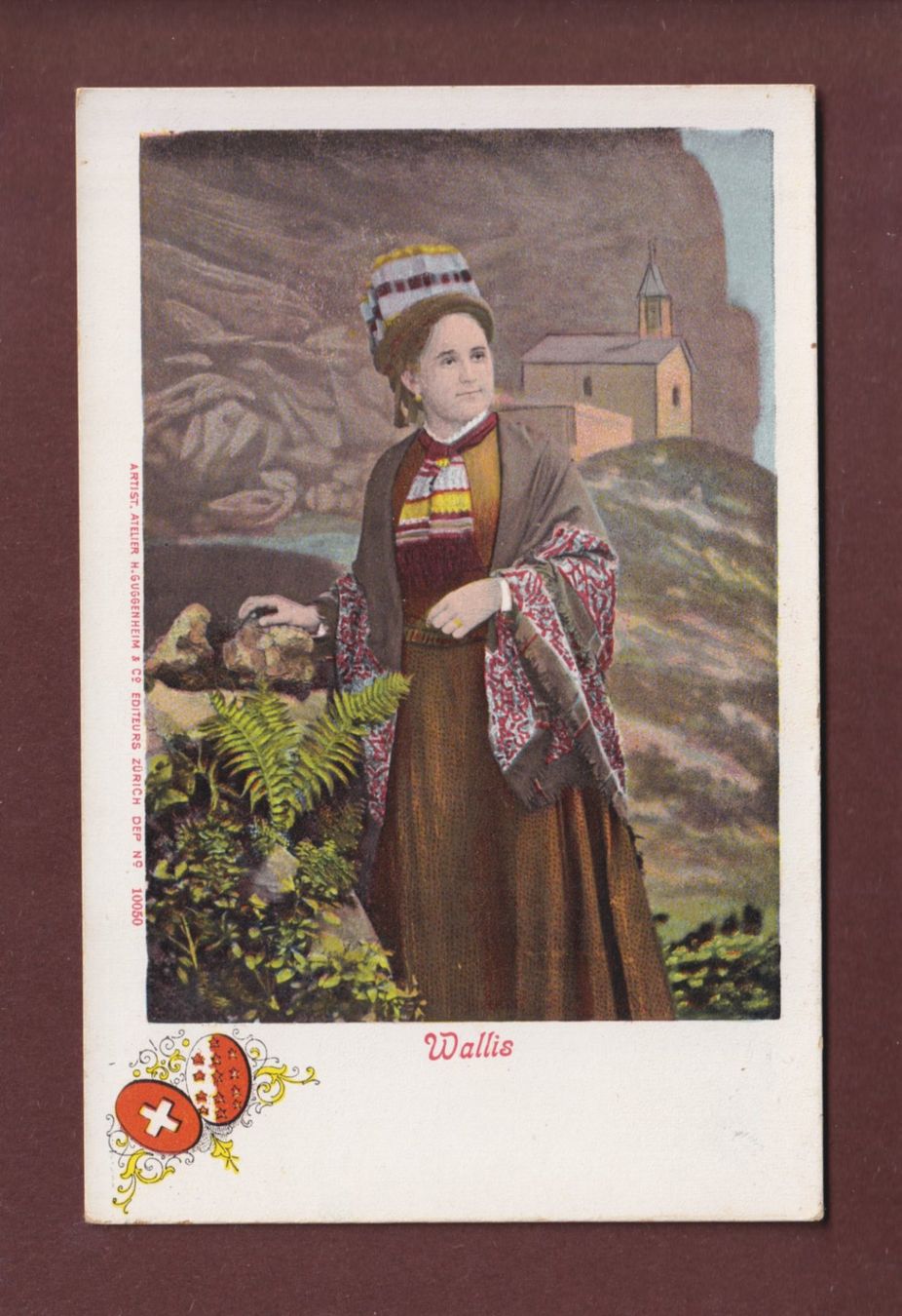 Ansichtskarten: WALLIS - Tracht – Gebraucht aus Pully von nicecards