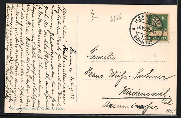 Cartoline postali: AK Herisau, Realschule und Postgebäude – Usato da Berlin venduto da bartko-reher 1