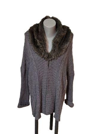 ZARA Knitwear Strickjacke Grau Gr. M
