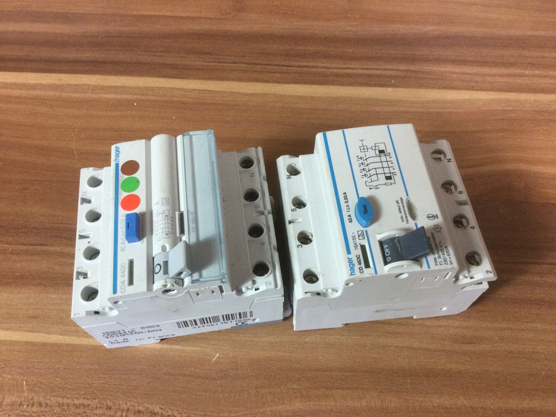 Hager Schalter: Gebrauchte Hager CDA 440C 40 A & CD 463C  63A FI-Schalter – Gebraucht aus Wangen SZ von kuriosum12 5