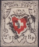 13II (ORTS POST, OHNE KE), mit P.P. (St.GALLEN), Kat 3'800.-