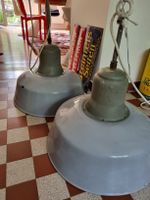 1 HUCO Münchwilen Lampe, Durchmesser 50cm, Vintage Industrie