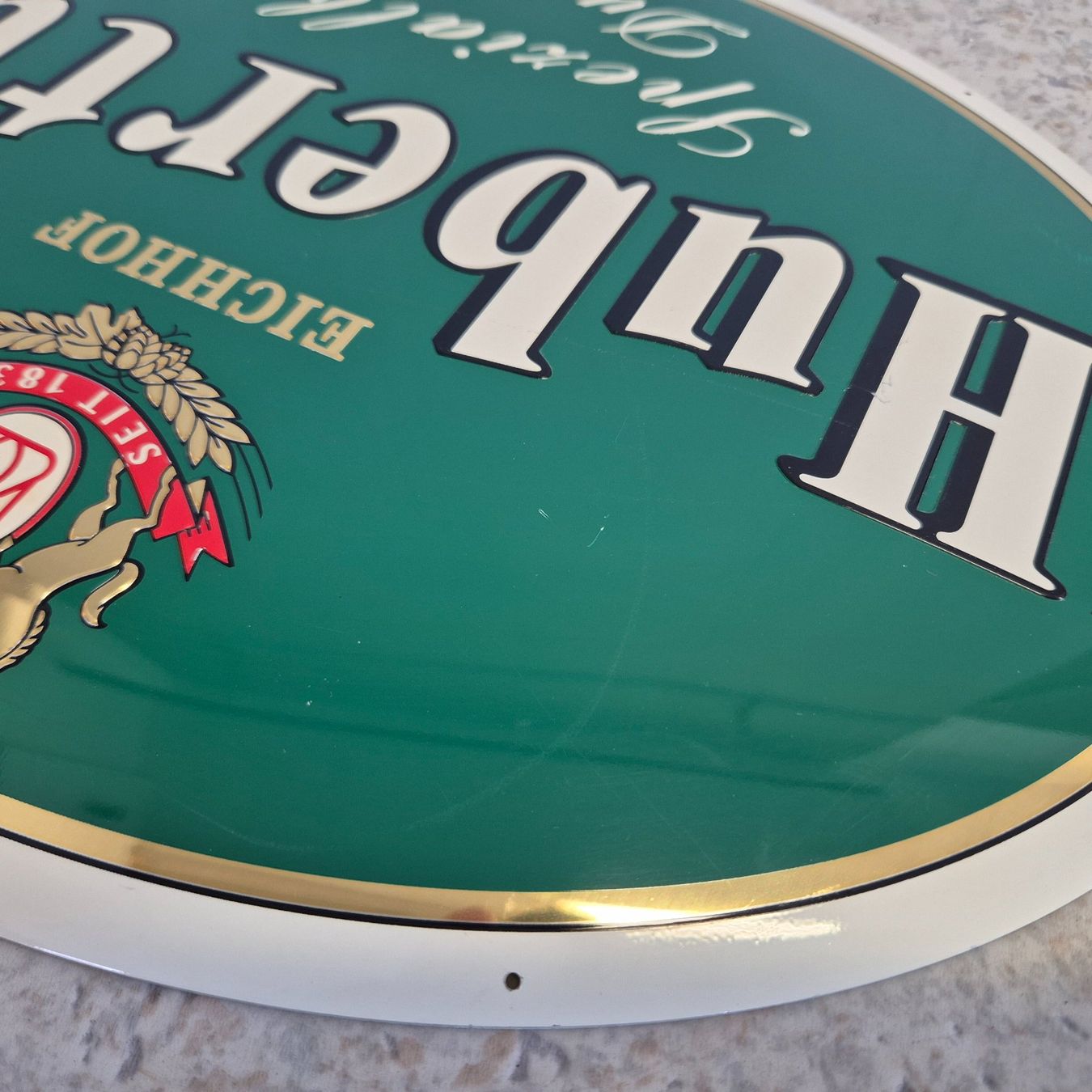 Eichhof Insegne: Eichhof Hubertus Werbeschild Blechschild Schild Bierwerbung – Usato da Nottwil venduto da Wondewa-Shop 7