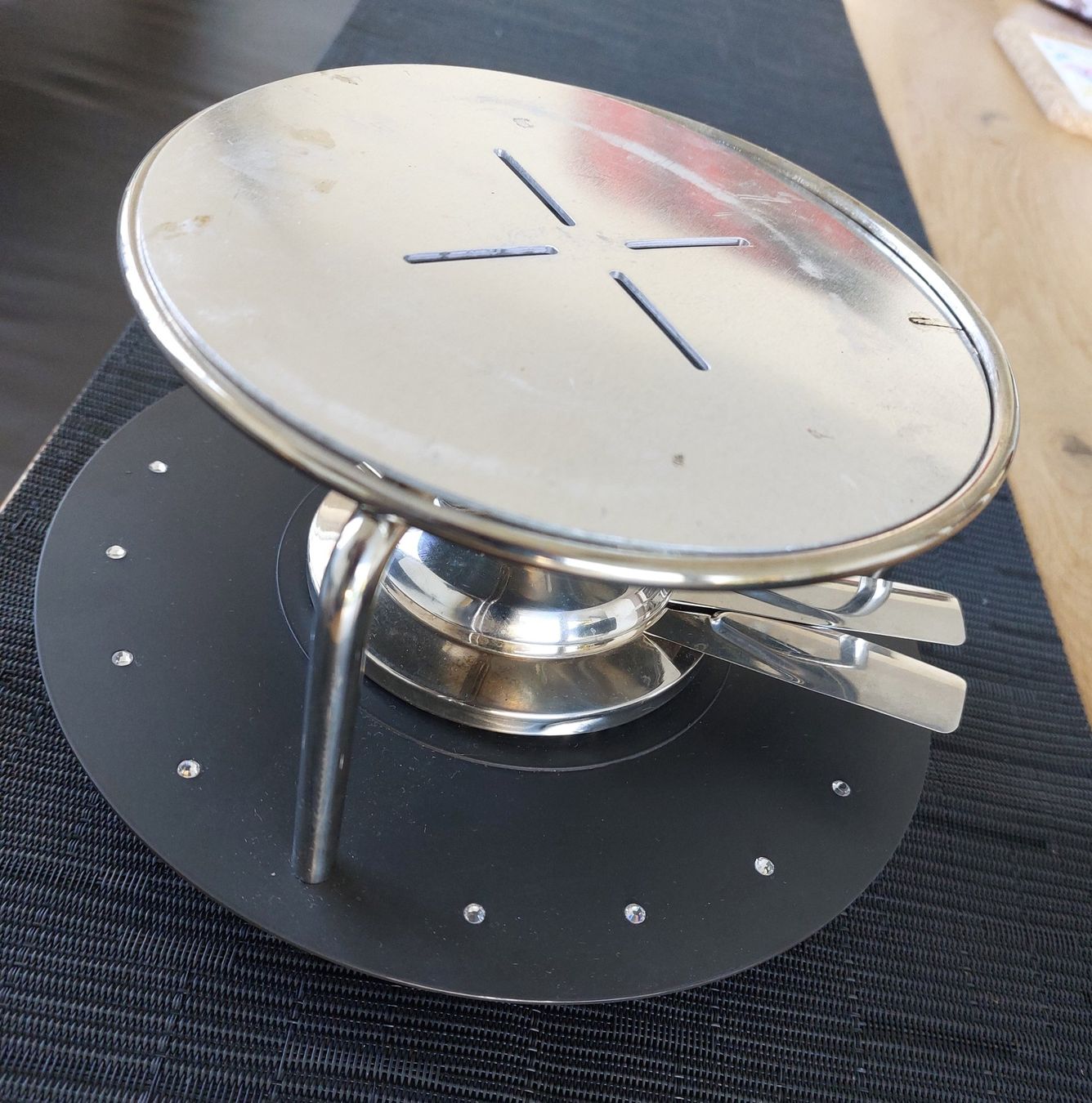 Stöckli Padelle: Fondue Set von Stöckli, mit "Brillanten" – Usato da Gebenstorf venduto da Rita20 4