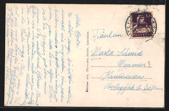 Cartes postales: AK Biel, Strasse Obergasse mit Passanten – D'occasion à Berlin par bartko-reher 1