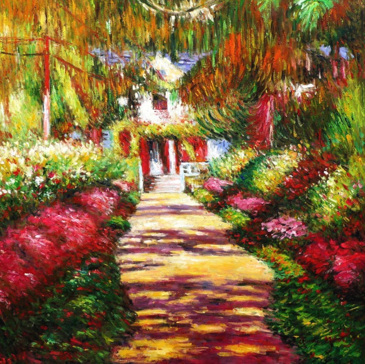 Riproduzioni & Creazioni: Claude Monet - Pfad in Monet´s Garten – Nuovo (secondo la descrizione) da Larnaca venduto da KunstDepot24