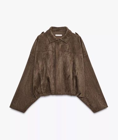 ZARA 🤎 veste bomber effet daim NEW! S
