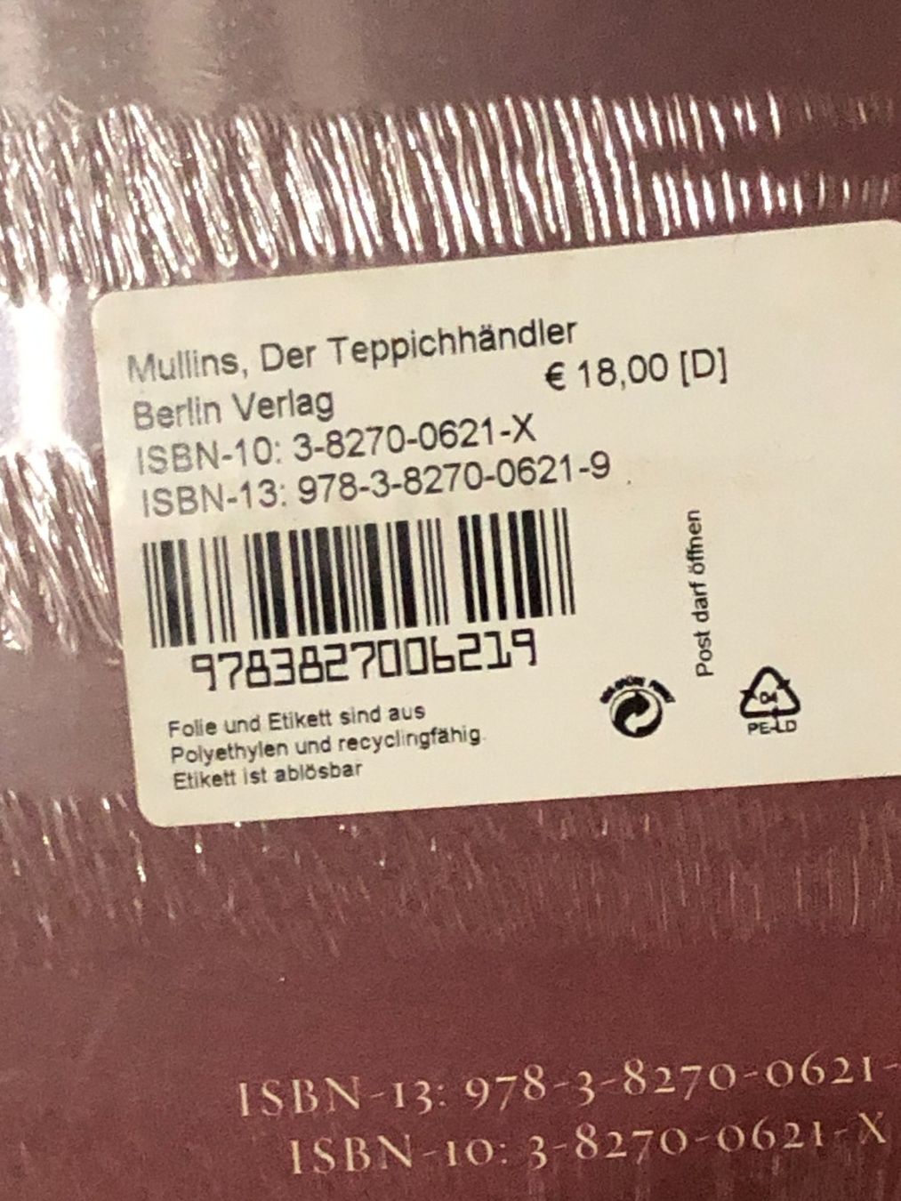 Libri: Der Teppichhändler - Meg Mullins - originalverpackt – Nuovo e nell'imballaggio originale da Niederhasli venduto da thozam 2