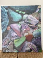 Gemälde Steine im Fluss, 60x70cm,