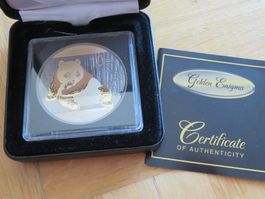 China 2015 -10 Yuan Panda - Black Ruthenium & 24 Gold Plated