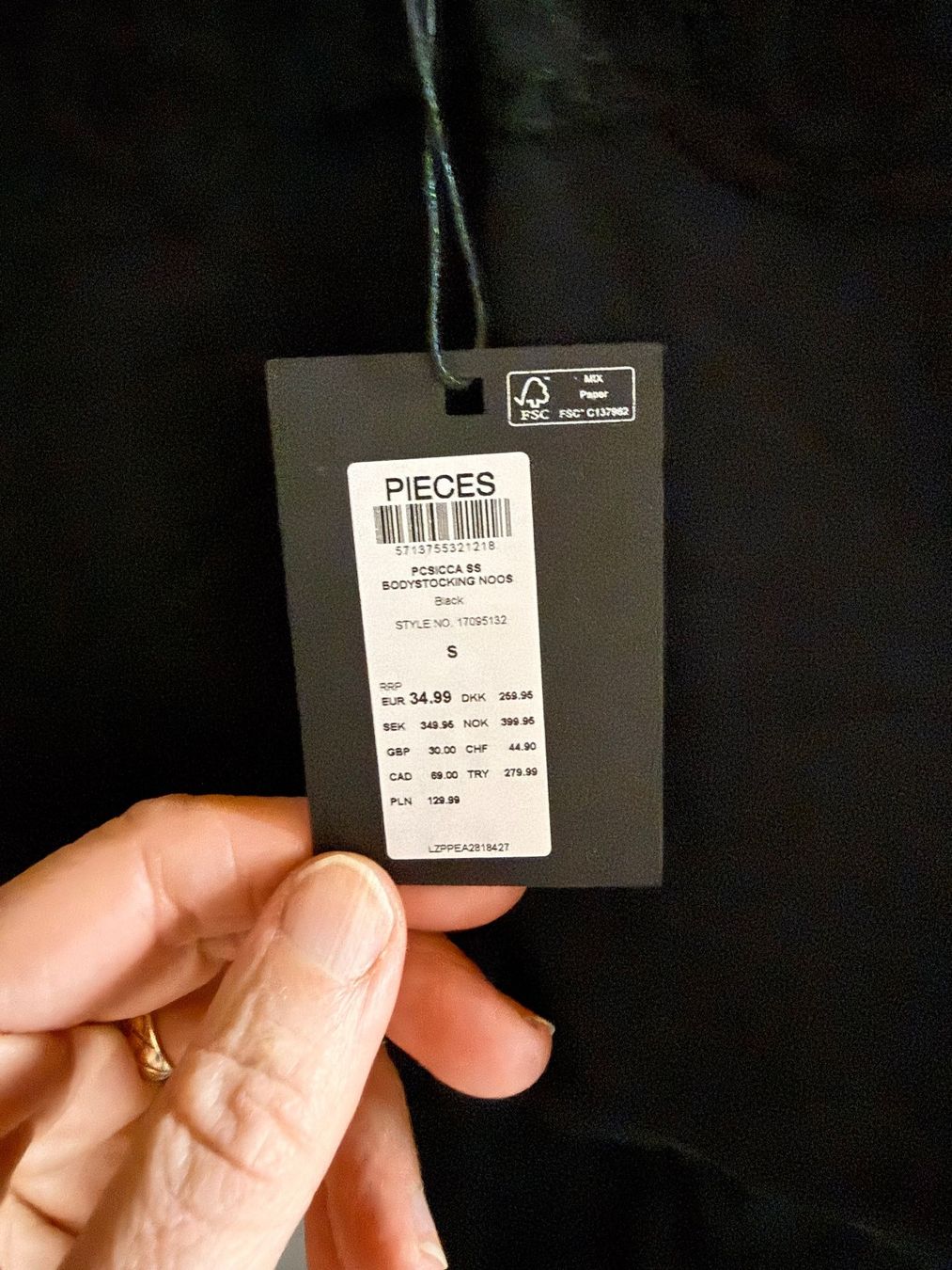 Pieces Altra biancheria intima: PIECES, Body, Grösse S, Farbe Schwarz – Nuovo e nell'imballaggio originale da Rudolfstetten venduto da gst_g7xl 6