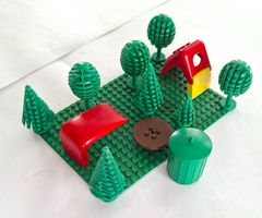 Vintage LEGO mit Bäumen u. a.
