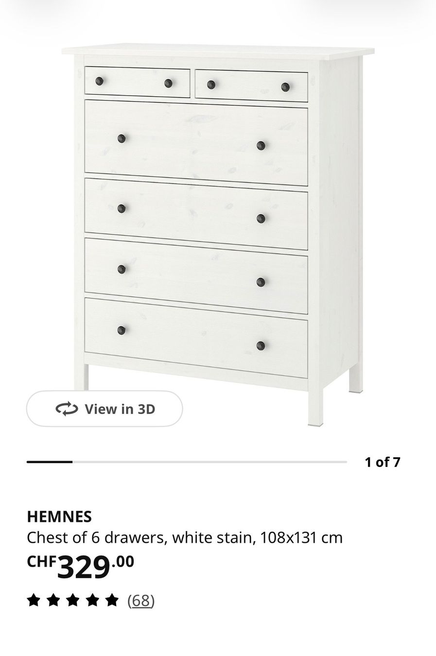 Ikea Kommoden: Hemnes 6 drawer chest - excellent condition! – Gebraucht aus Zollikon von RimBen 3