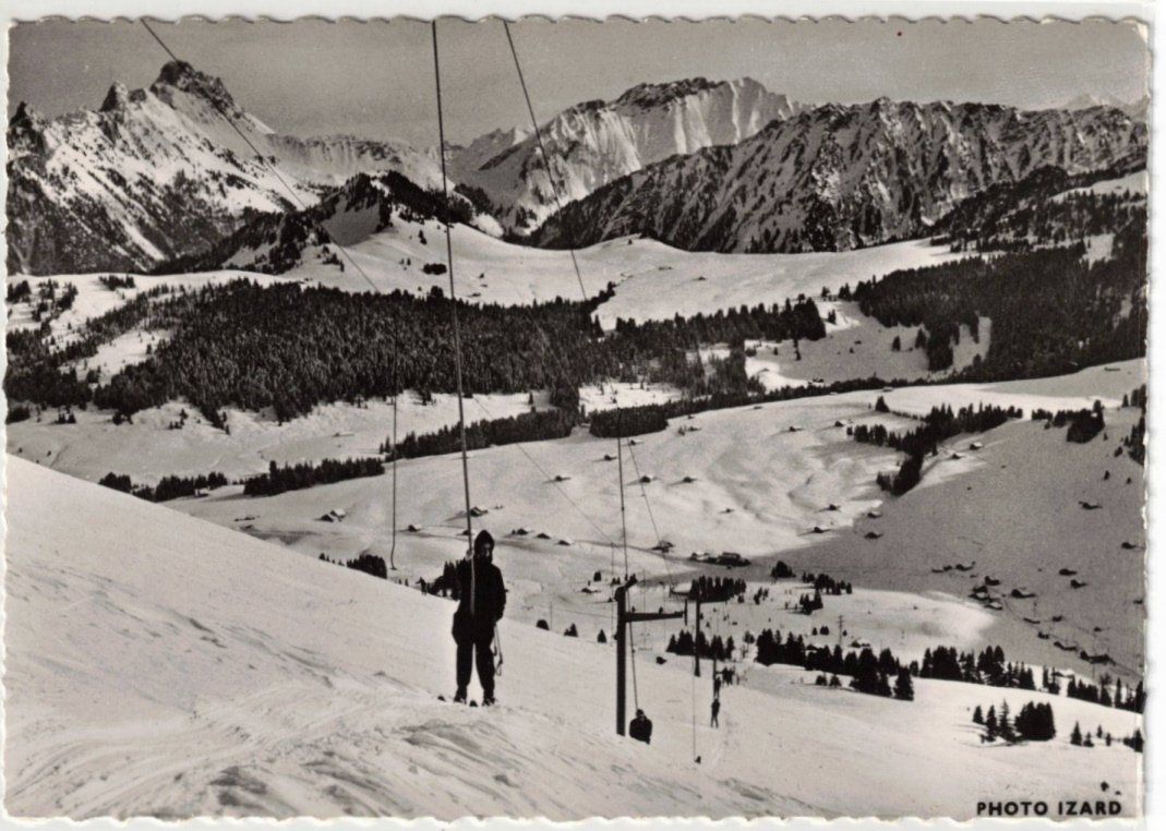Ansichtskarten: Col des Mosses - Skilift – Gebraucht aus Binningen von Mountainrider