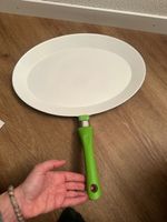 Fischpfanne neuwertig grün/weiss