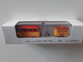 VW T1b Mindersamba plus Anhänger Cola Brekina 1:87