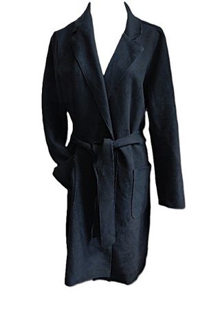 ca. Gr. 42 schwarze Jacke aus Wildleder Imitat waschbar