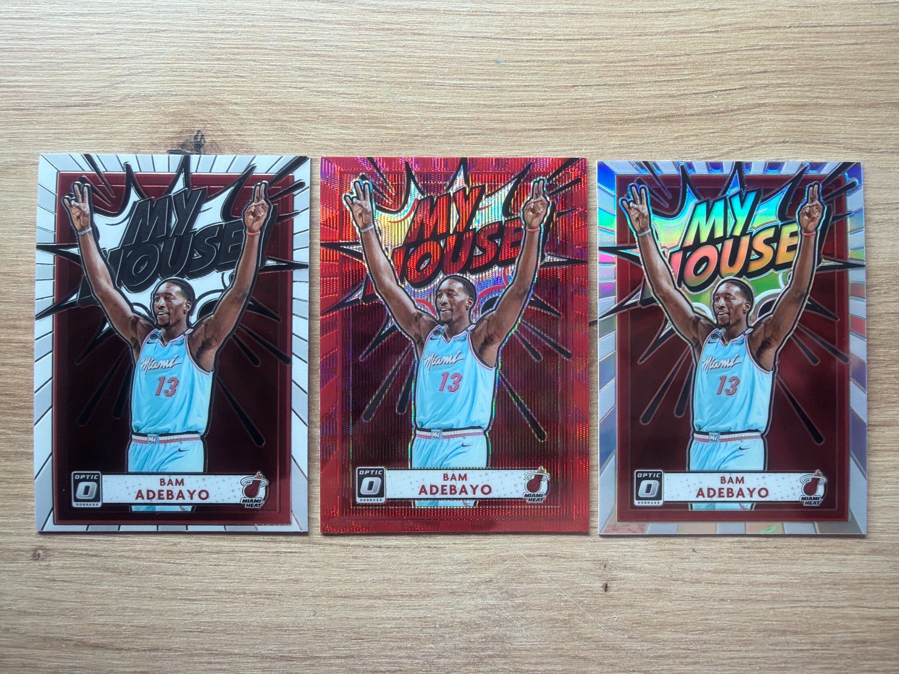Nba Carte collezionabili: NBA Bam Adebayo RED WAVE & SILVER & Base My House – Usato da Netstal venduto da Clutch79Cardz